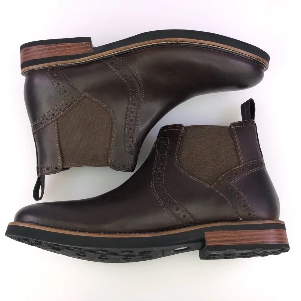 Nunn Bush Kore Otis Brown Leather Chelsea Boots Size 9M